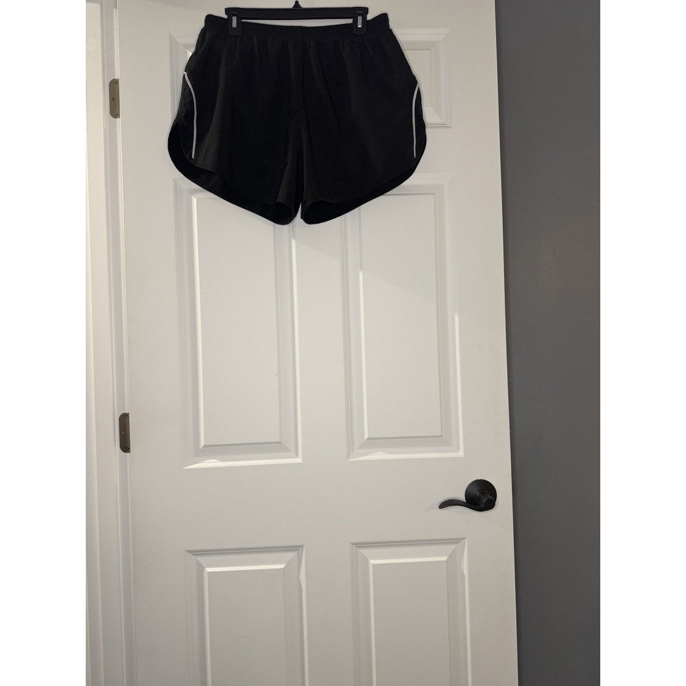 Mono B Active Running Shorts W Liner White Side Piping Large